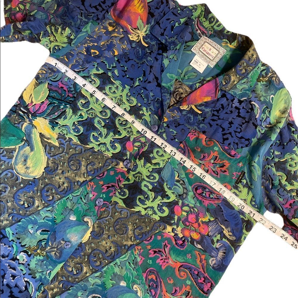 Z Cavaricci Abstract Patterned Button Down Shirts… - image 4